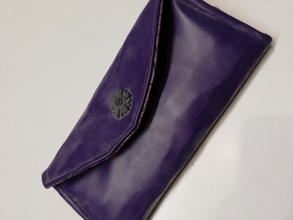 Latex Portemonnaie / Latex Geldbörse  ( Groß-Lila ) UNIKAT